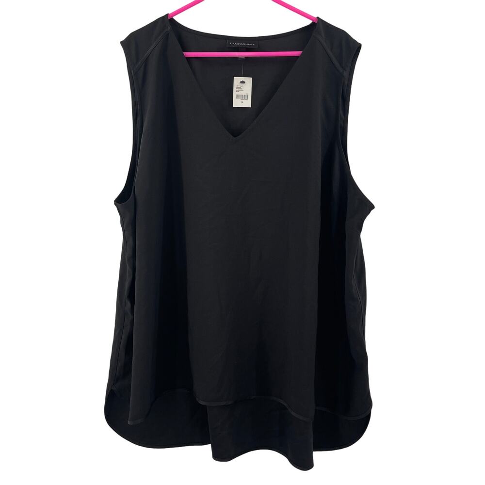 LANE BRYANT Tank Top Women's Size 28 Curvy Plus Black Business Casual Evening